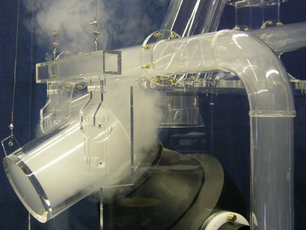 Simulation of hot metal charging on a physical model