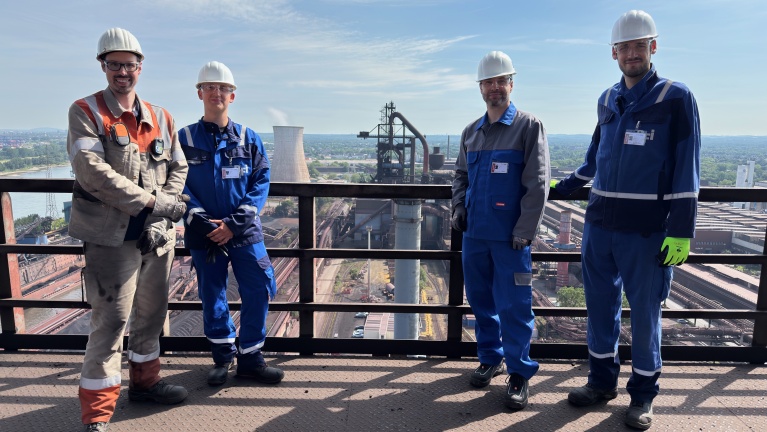 Das BFI zusammen mit HKM auf dem Hochofen B