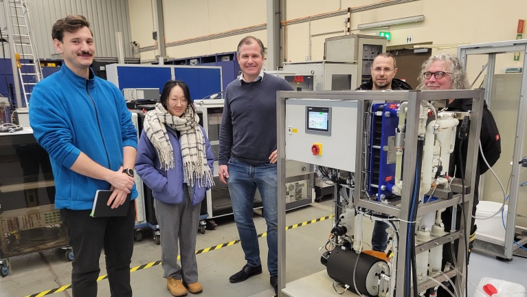 Commissioning of the pilot plant for membrane distillation at the BFI water technology center